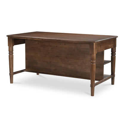 Russet Kitchen Island Brown Acacia Wood Counter Table