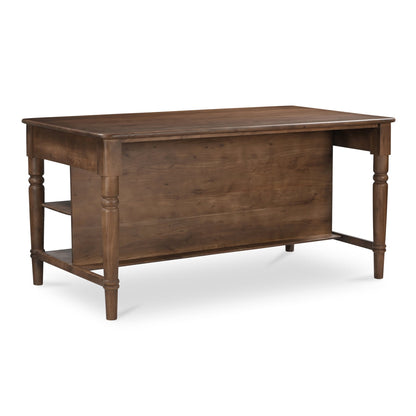 Russet Kitchen Island Brown Acacia Wood Counter Table