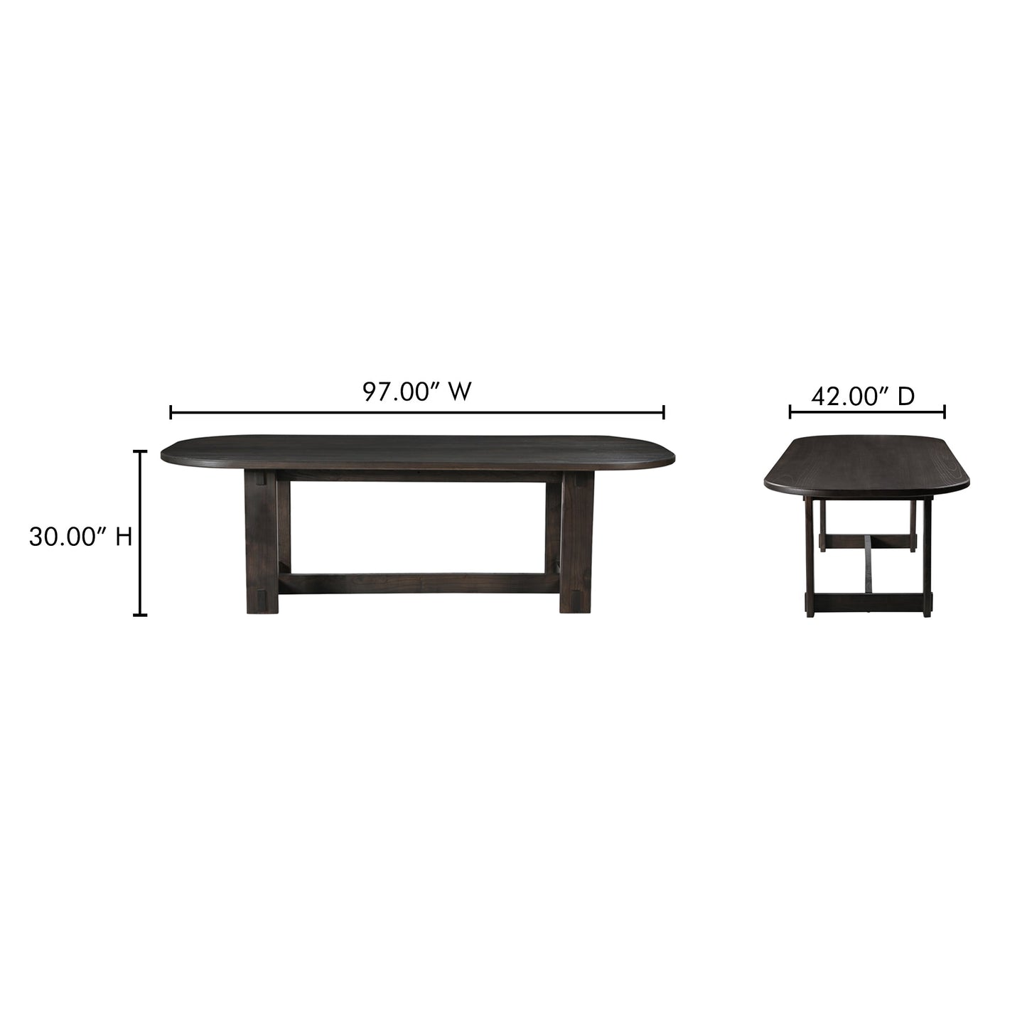 Glenn Solid Neem Wood Brown Dining Table