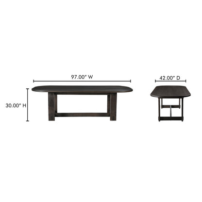 Glenn Solid Neem Wood Brown Dining Table