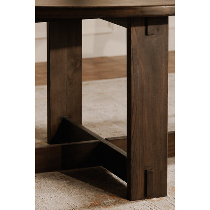 Glenn Solid Neem Wood Brown Dining Table