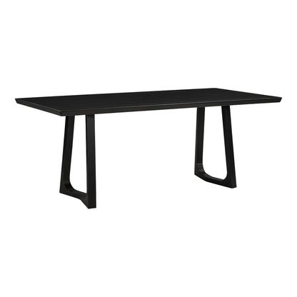 Silas Wood Black Rectangular Dining Table