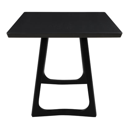 Silas Wood Black Rectangular Dining Table