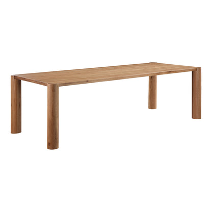 Post Natural Wood Rectangular Dining Table