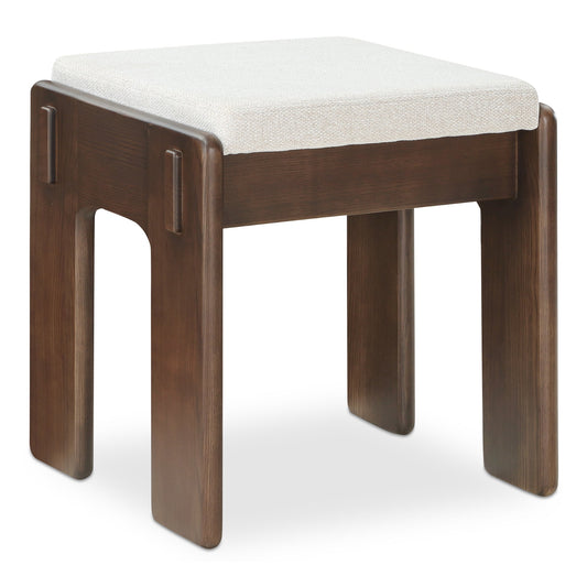 Ashby Polyester Upholstered Wood Frame Stool