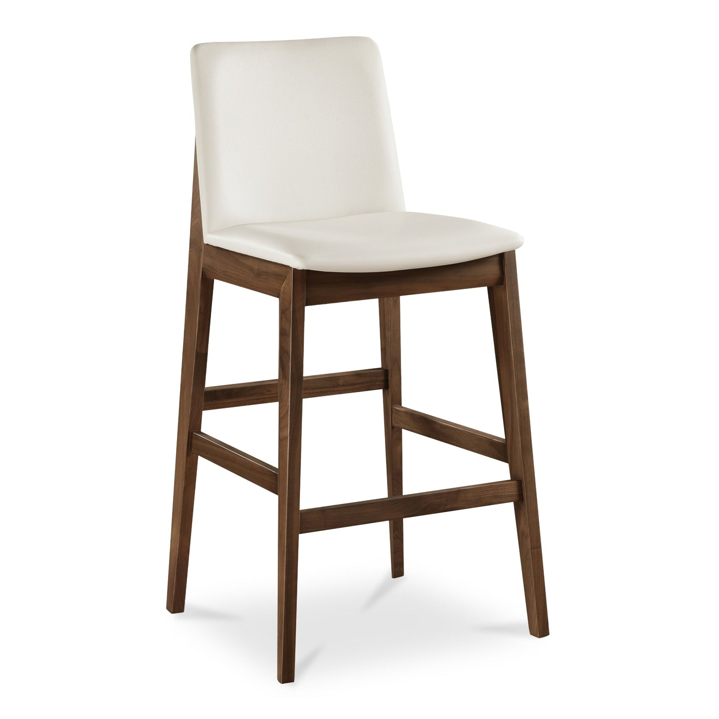 Deco White PVC Vegan Leather Barstool