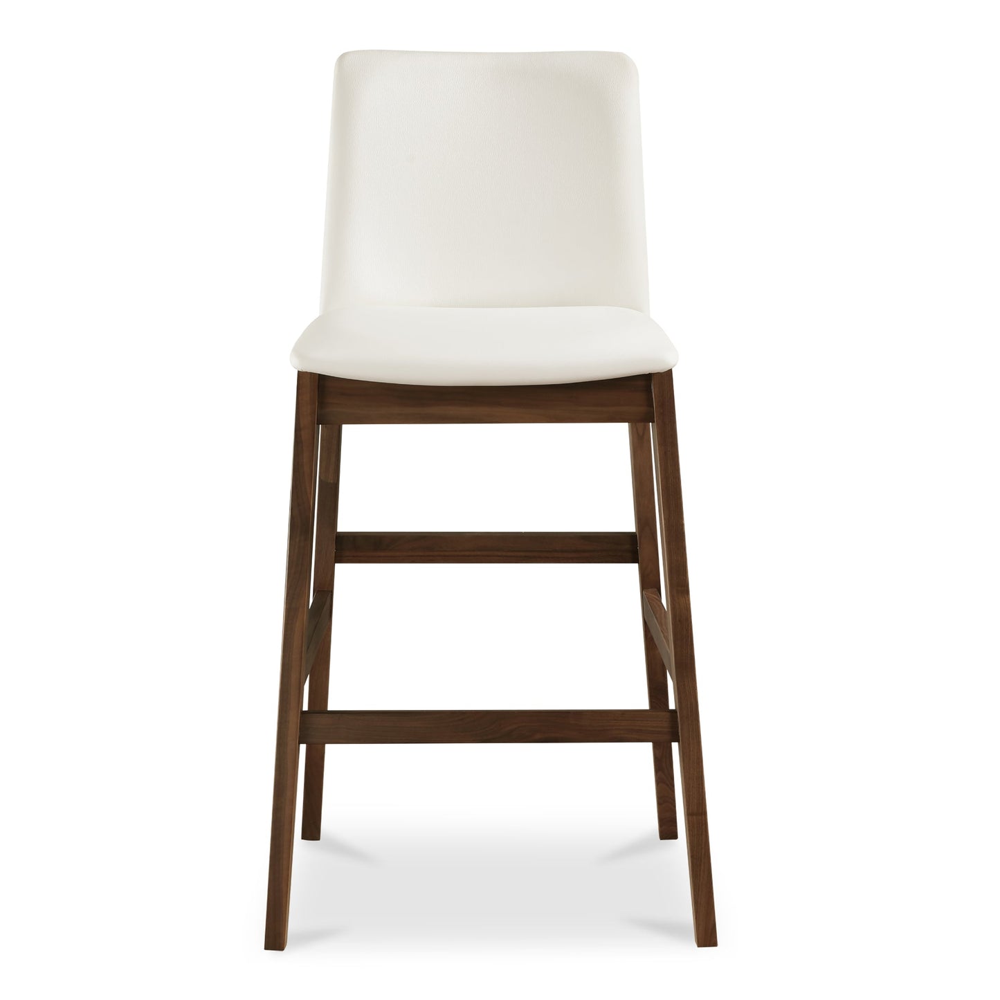 Deco White PVC Vegan Leather Barstool