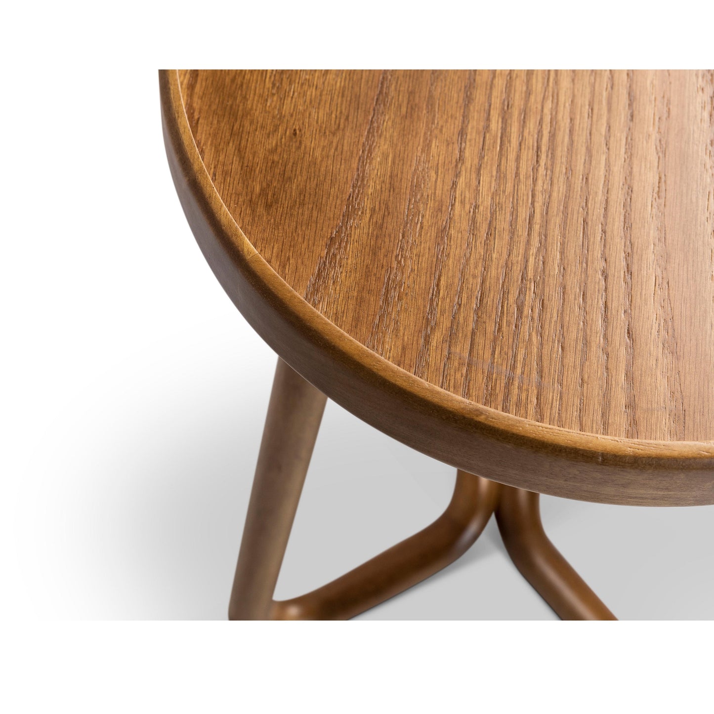 Loop Wood Round End Table