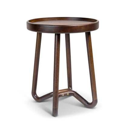 Loop Wood Round End Table