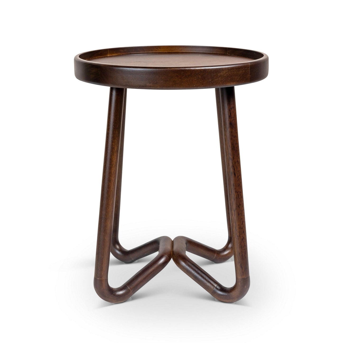 Loop Wood Round End Table