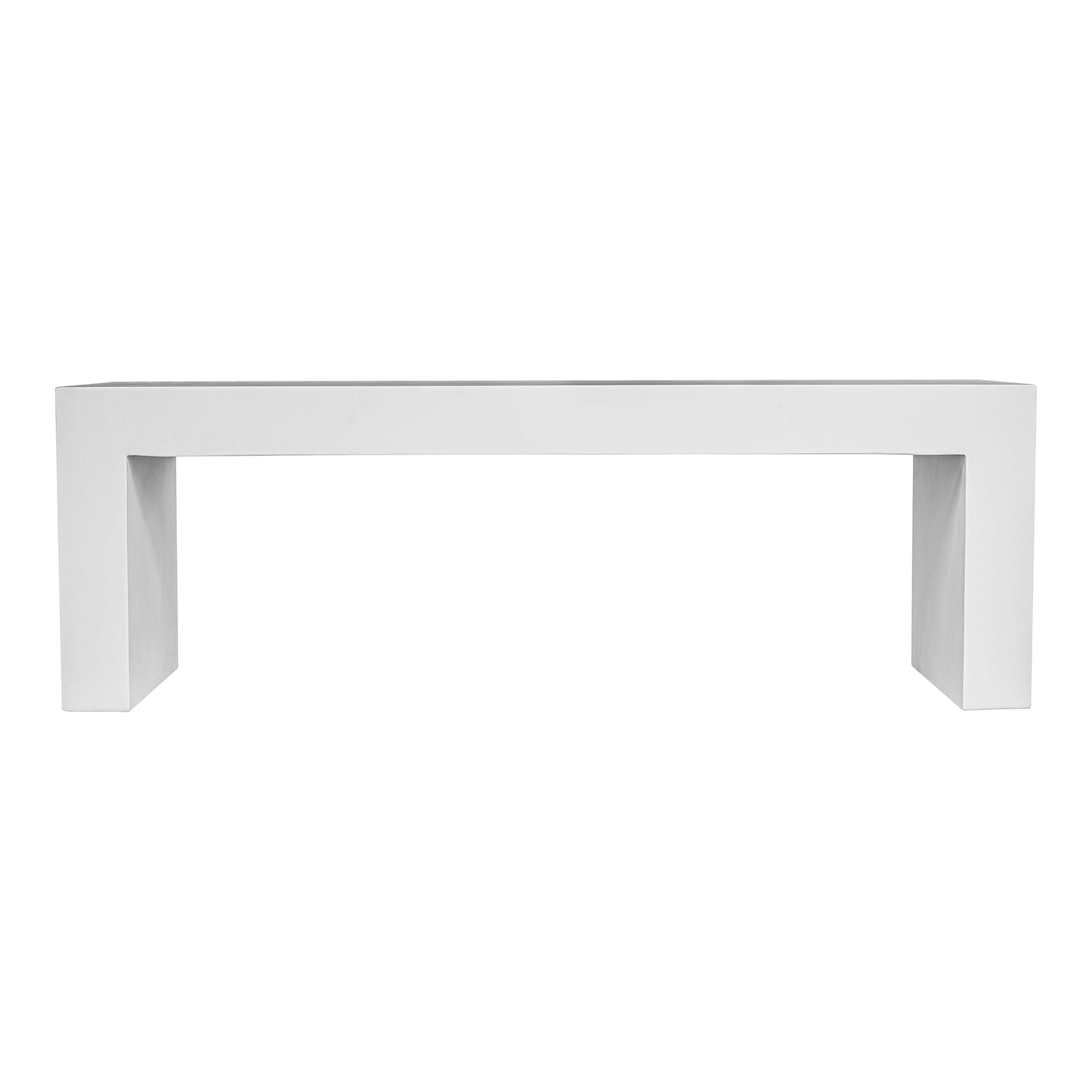 Lazarus Cement White Outdoor Bench