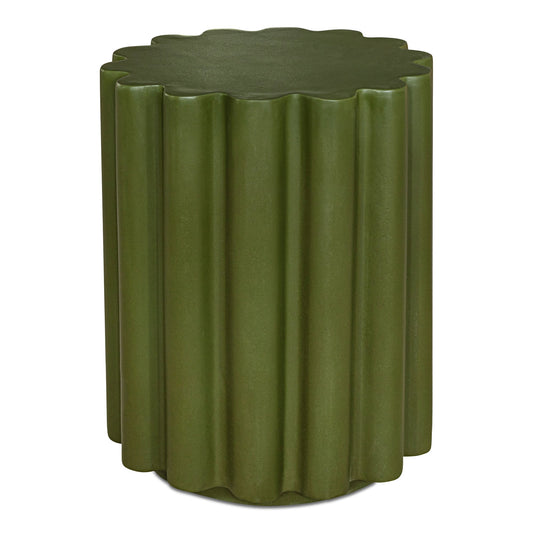 Taffy Concrete Green Geometric Accent Table