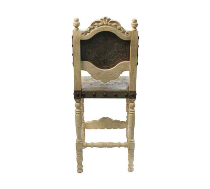 Peninsula Home Del Rey Tooled Vegetable Tanned Leather Barstool