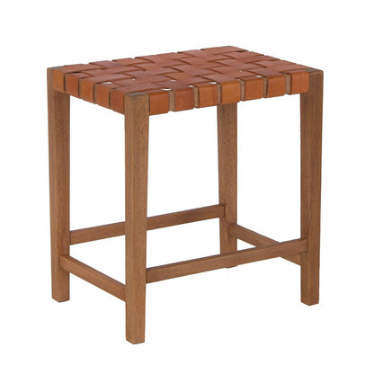Madeira Woven Leather Counter Stool