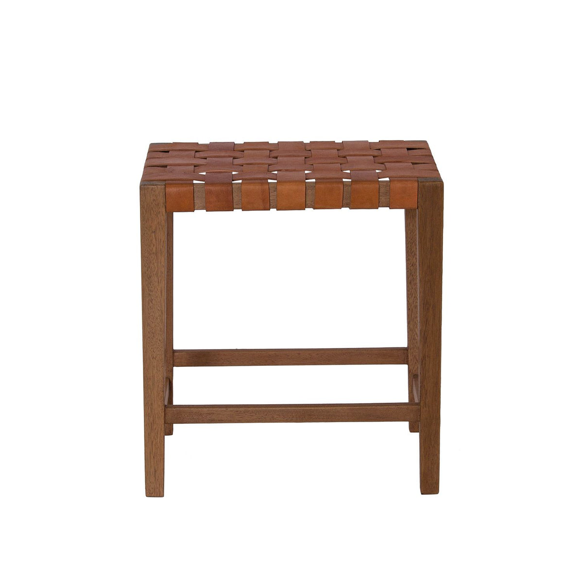 Madeira Woven Leather Counter Stool