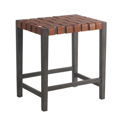 Madeira Woven Leather Counter Stool