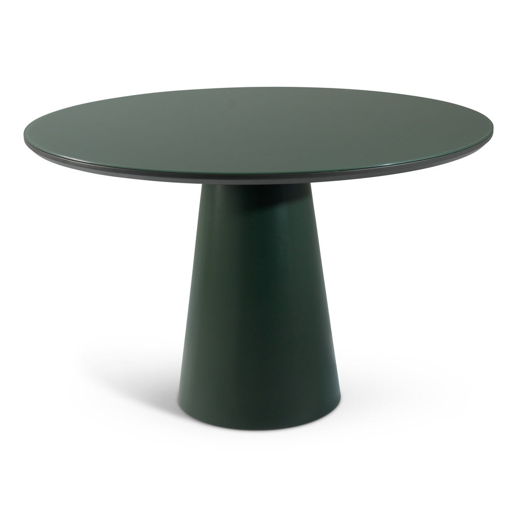 Urbia Mona Lacquered Glass Top Round Dining Table