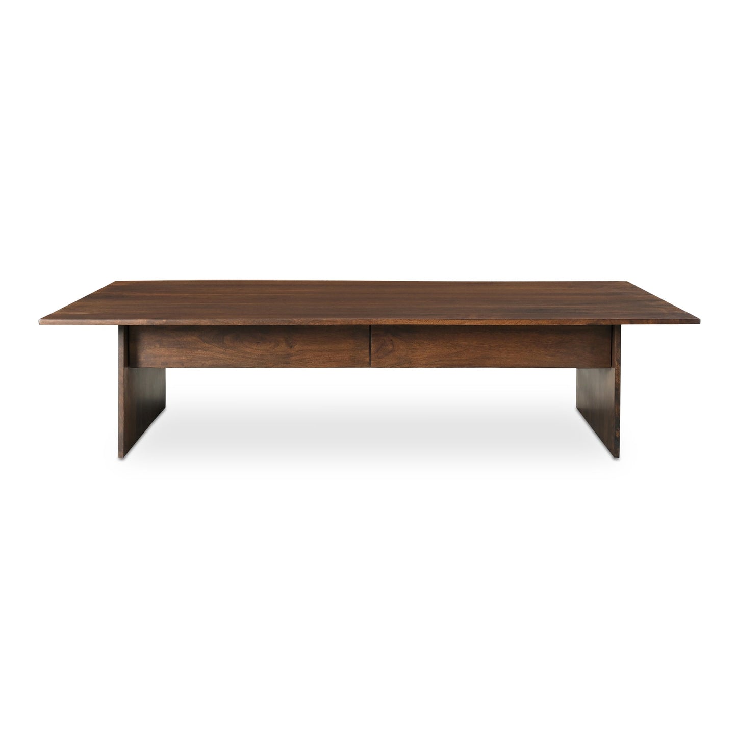 Everett Wood Dark Brown Rectangular Coffee Table