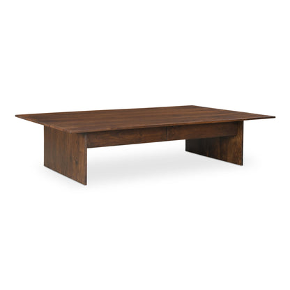 Everett Wood Dark Brown Rectangular Coffee Table