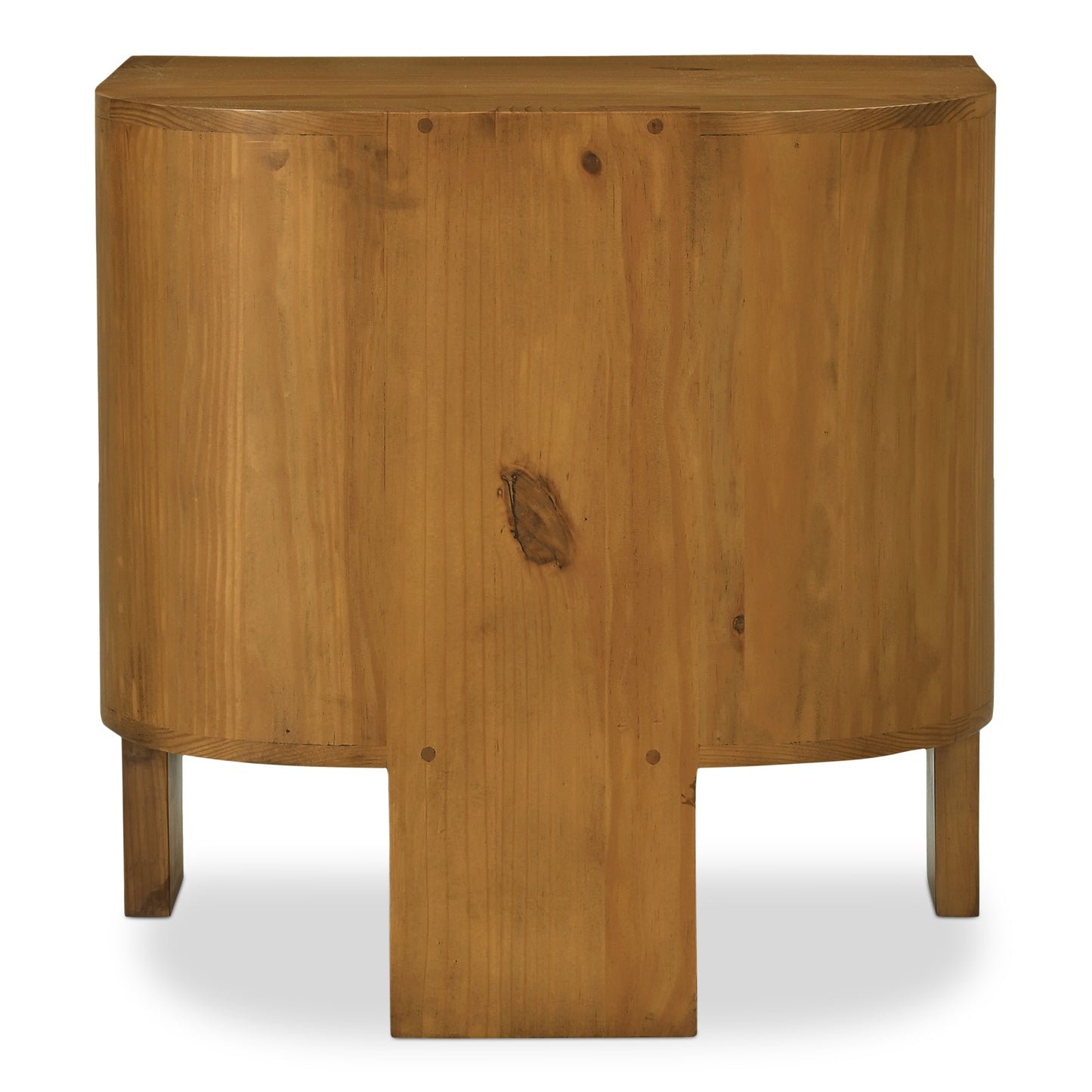Lachlan Brown Pine Wood Soft-Close Drawer Nightstand