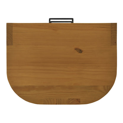 Lachlan Brown Pine Wood Soft-Close Drawer Nightstand