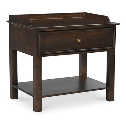Maeve Brown Mango Wood Soft Close Drawer Nightstand