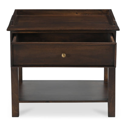 Maeve Brown Mango Wood Soft Close Drawer Nightstand