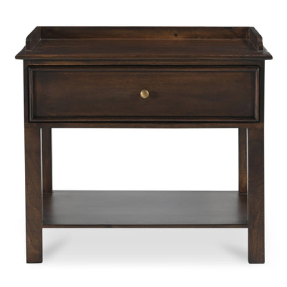 Maeve Brown Mango Wood Soft Close Drawer Nightstand