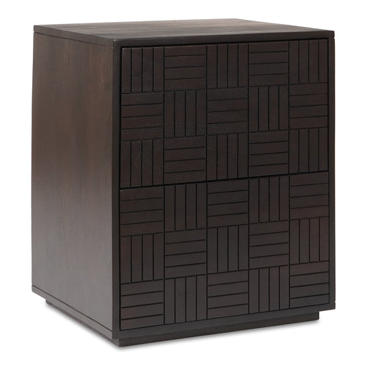 Denman Solid Mango Wood Dark Brown Nightstand