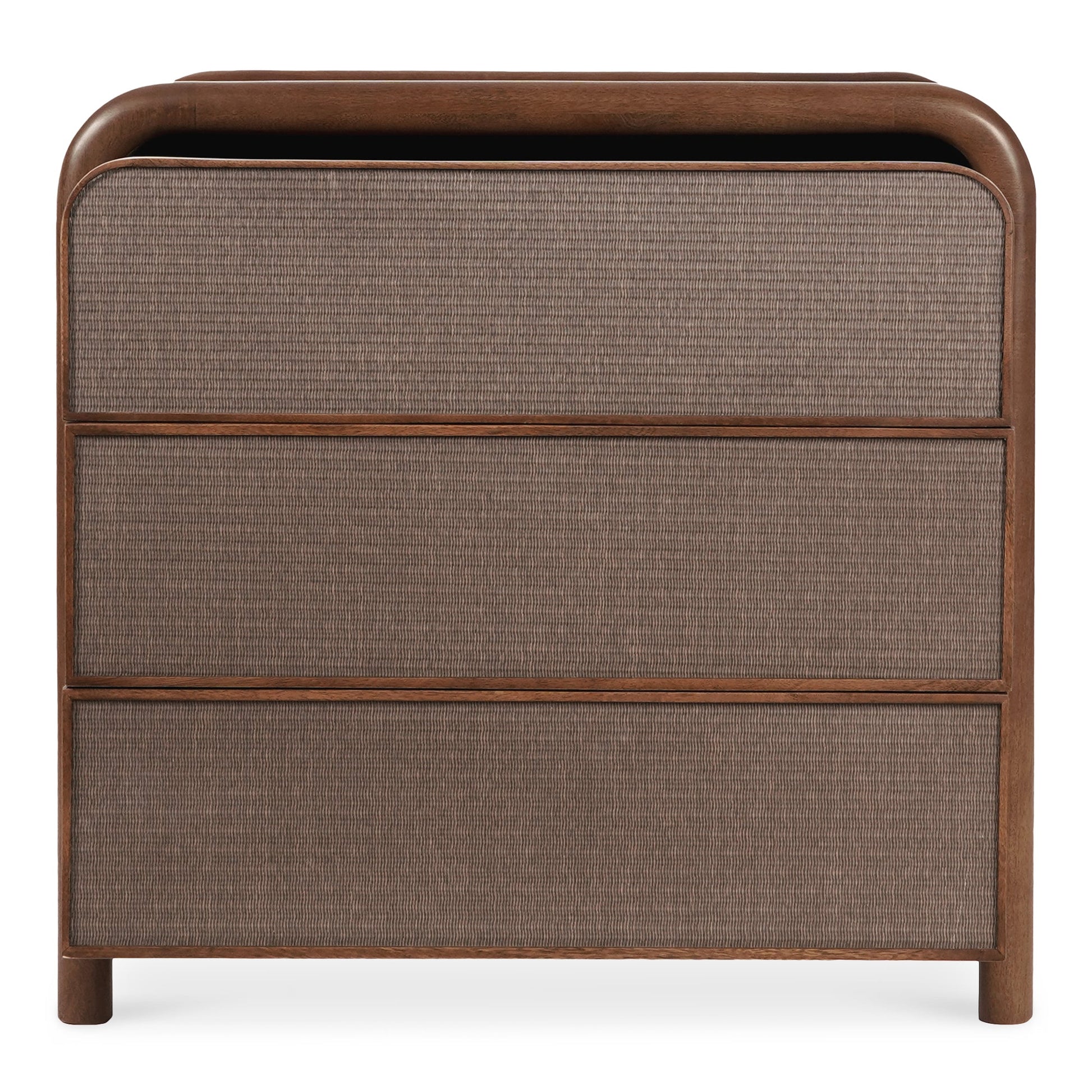 Moe's Home Rye Wood Warm Brown 3 Drawer Nightstand