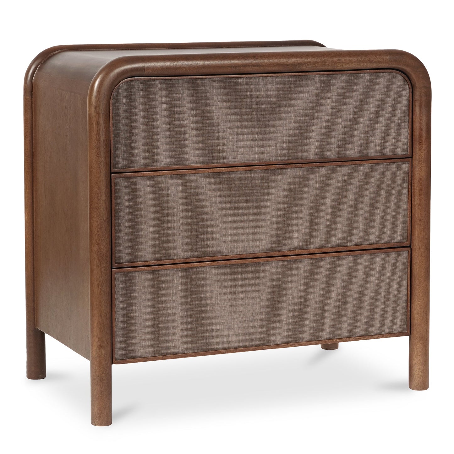 Moe's Home Rye Wood Warm Brown 3 Drawer Nightstand