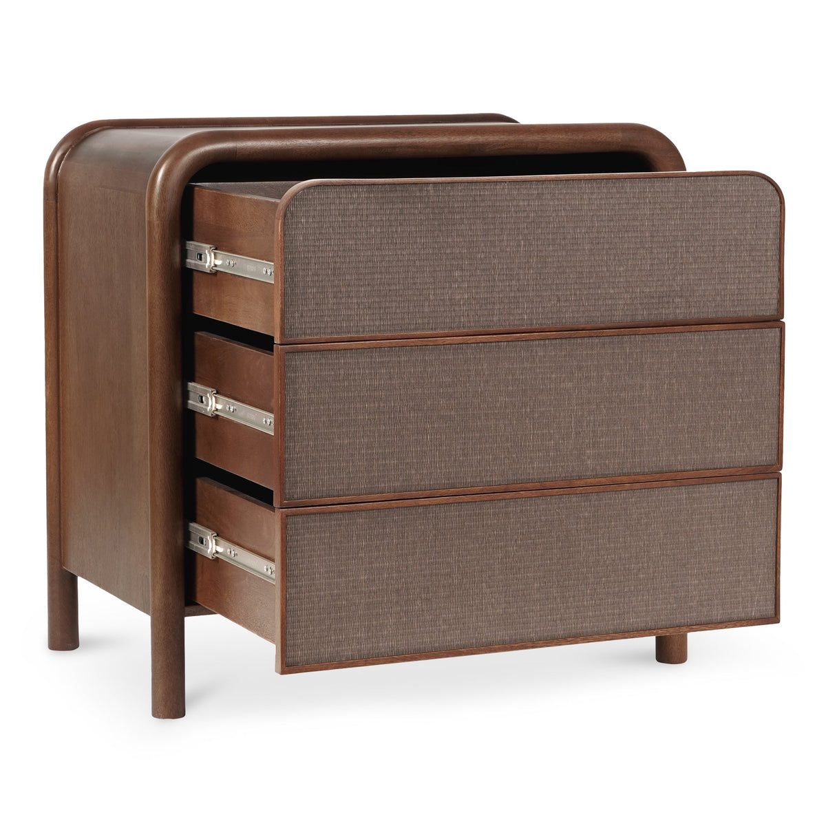 Moe's Home Rye Wood Warm Brown 3 Drawer Nightstand
