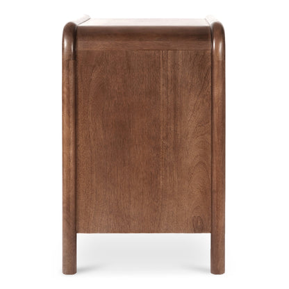 Moe's Home Rye Wood Warm Brown 3 Drawer Nightstand