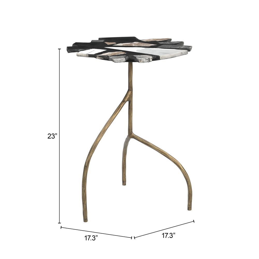 Zuo Modern Baia Terrazzo Top Round Side Table