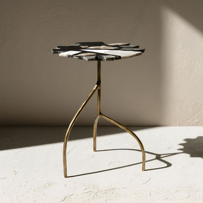 Zuo Modern Baia Terrazzo Top Round Side Table