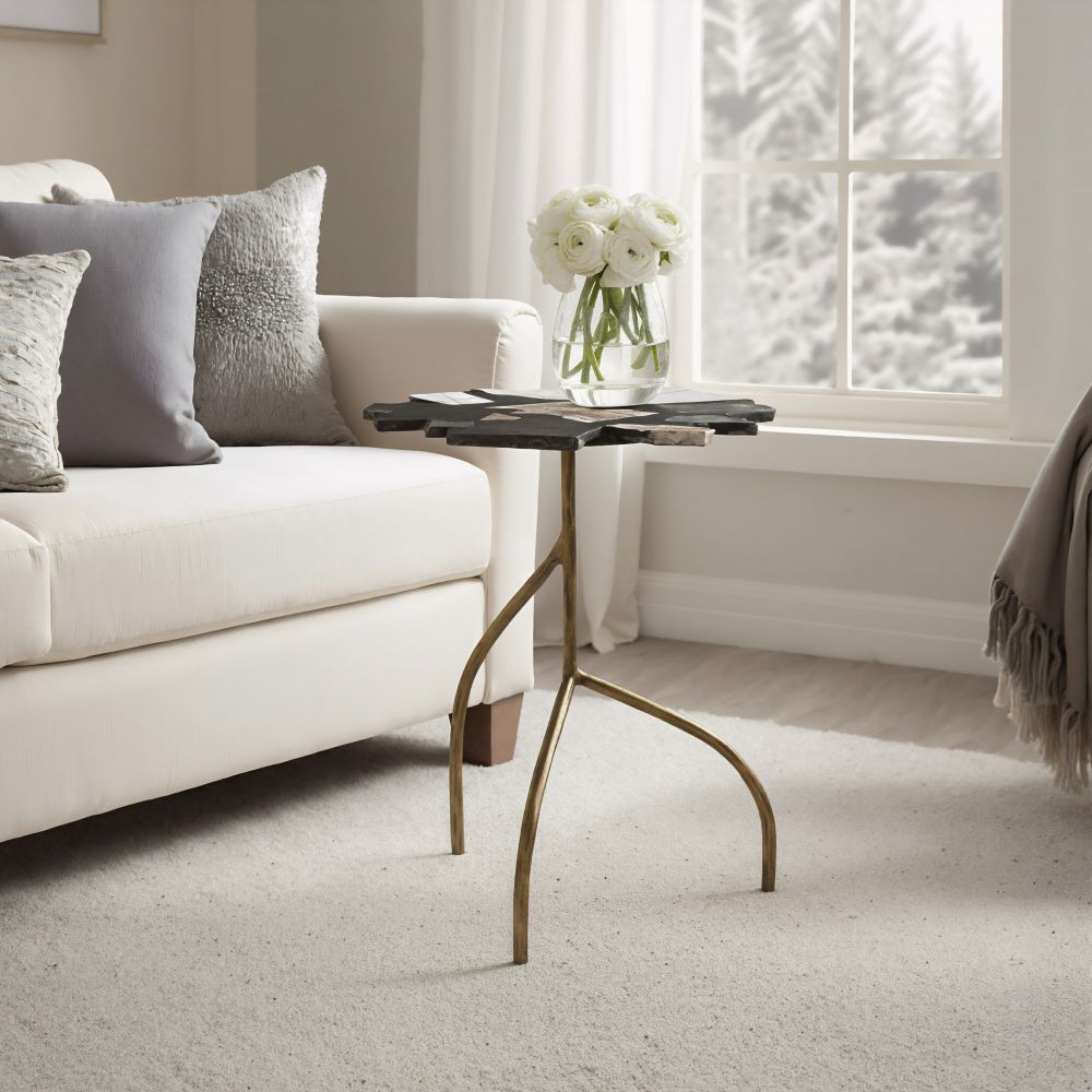 Zuo Modern Baia Terrazzo Top Round Side Table