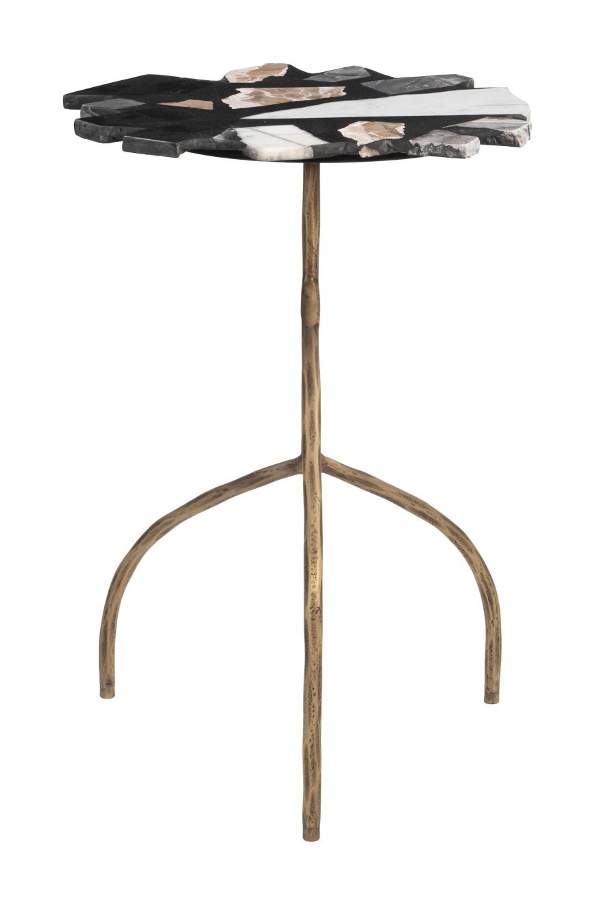 Zuo Modern Baia Terrazzo Top Round Side Table