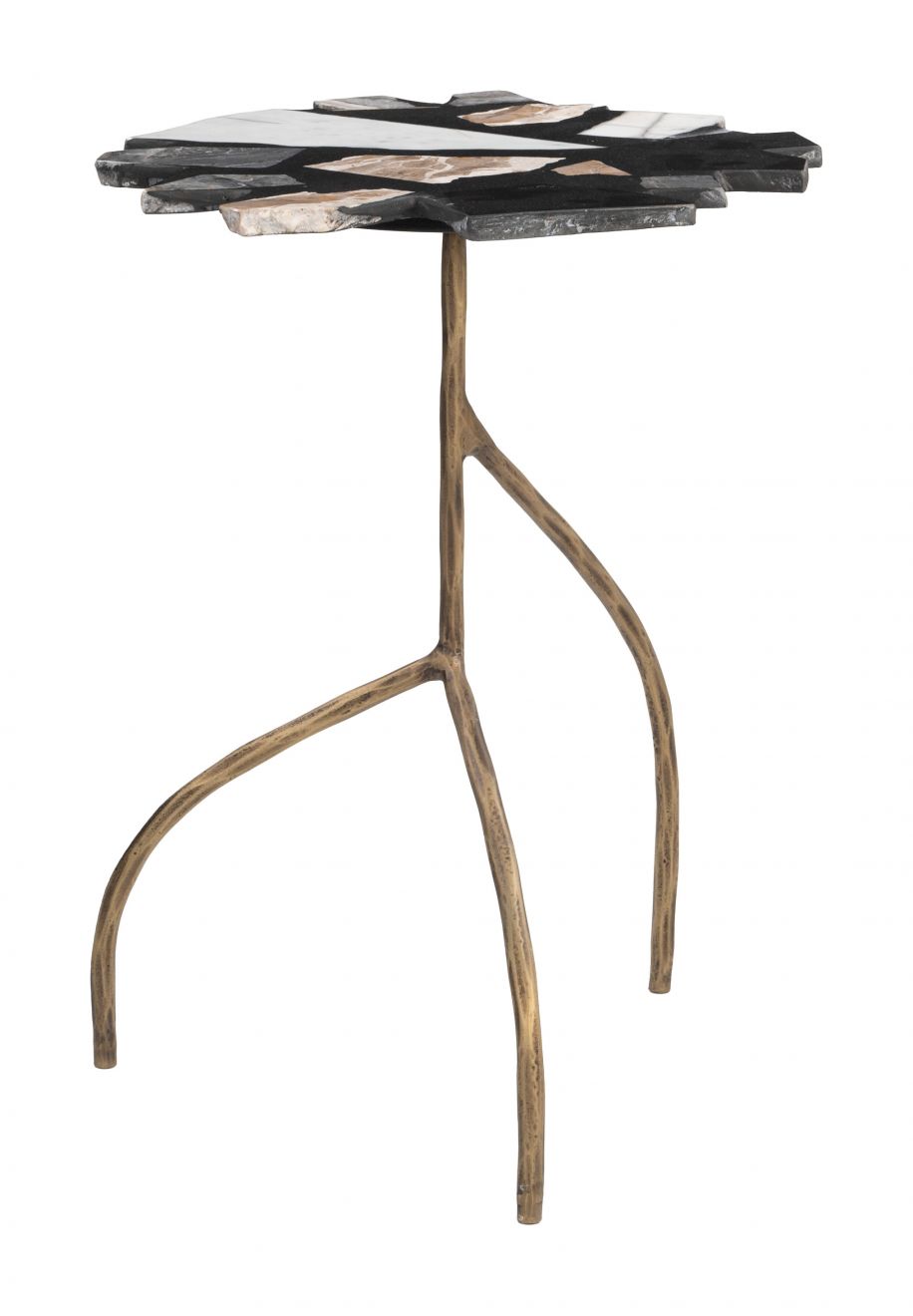 Zuo Modern Baia Terrazzo Top Round Side Table