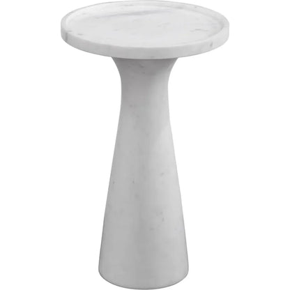 Bassett Mirror Baird White Marble Round Accent Table