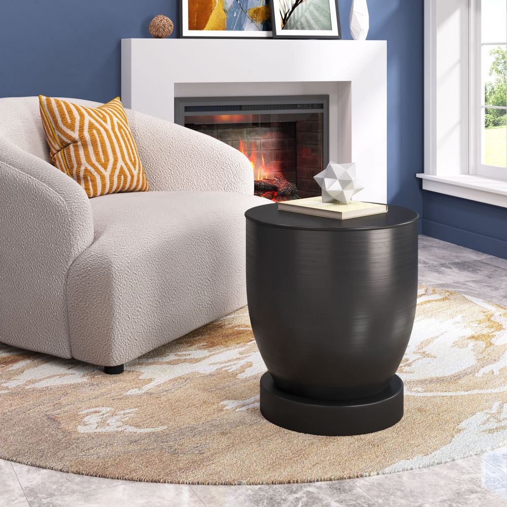 Zuo Modern Baku Iron Black Side Table