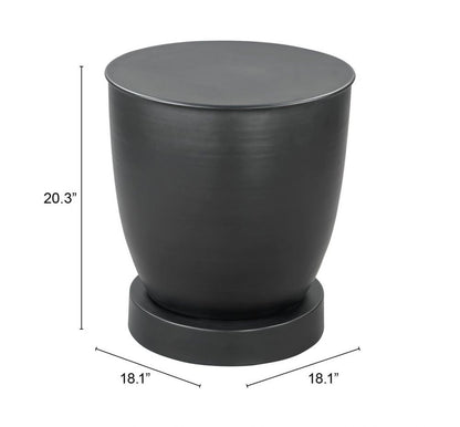 Zuo Modern Baku Iron Black Side Table