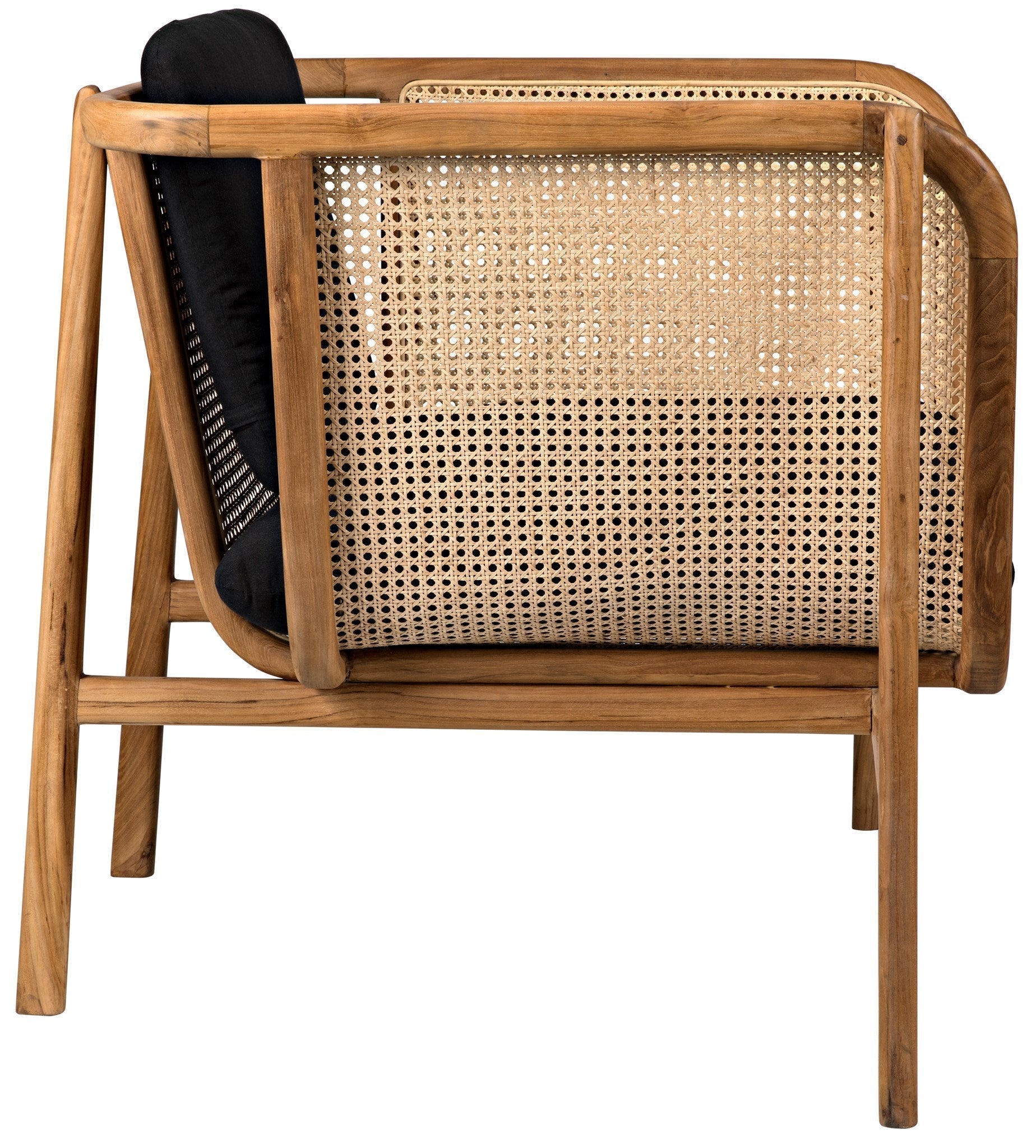 Balin Chair with Caning-Accent Chairs-Noir-Sideboards and Things