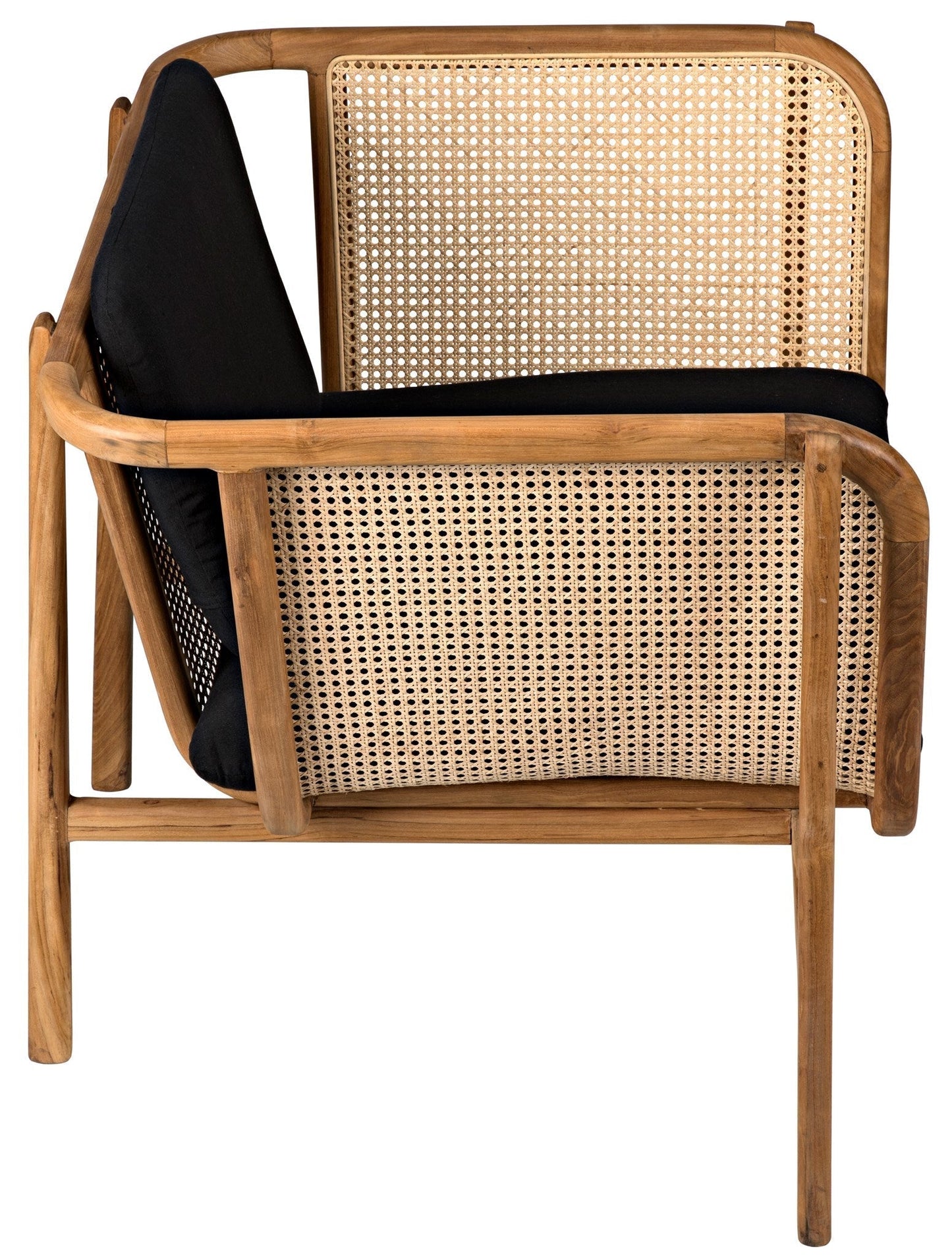 Balin Chair with Caning-Accent Chairs-Noir-Sideboards and Things