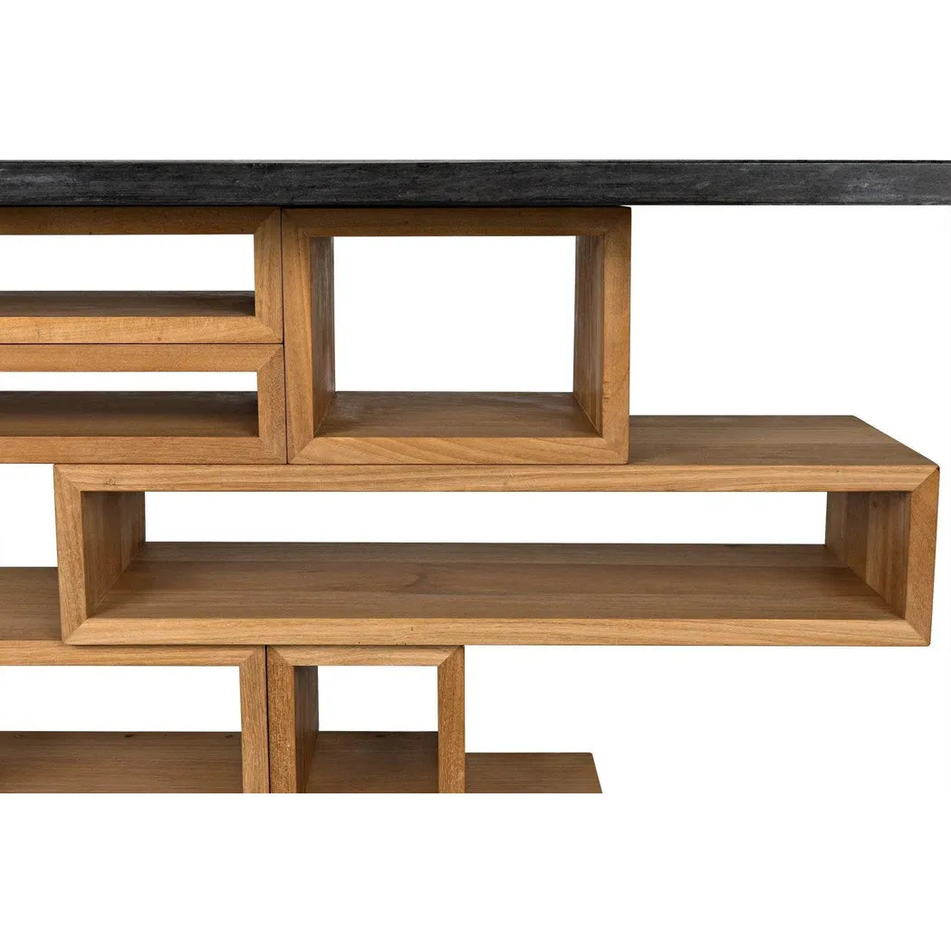 Balin Wood and Marble Console Table
