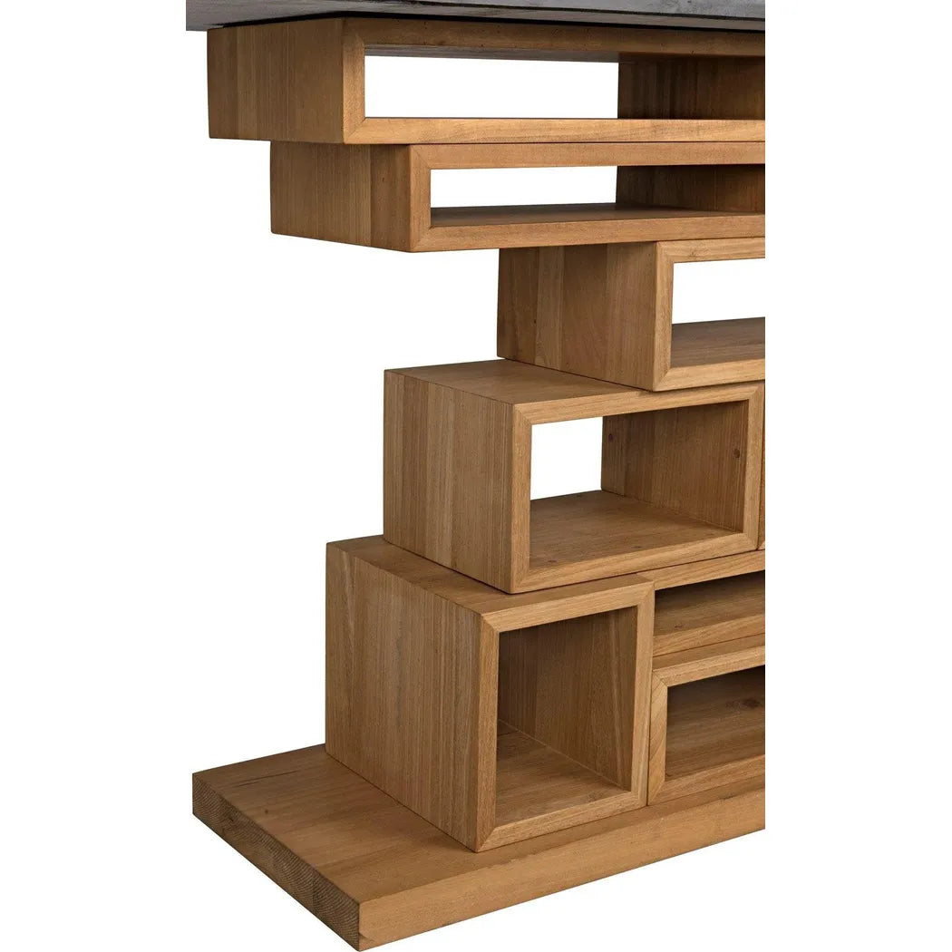 Balin Wood and Marble Console Table