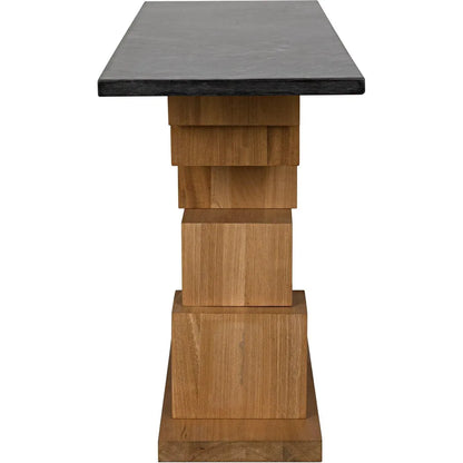 Balin Wood and Marble Console Table