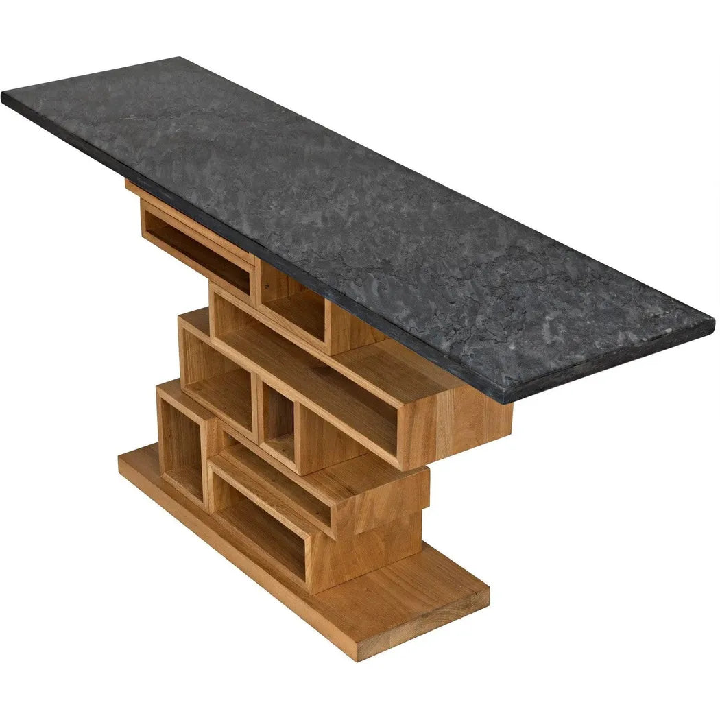 Balin Wood and Marble Console Table