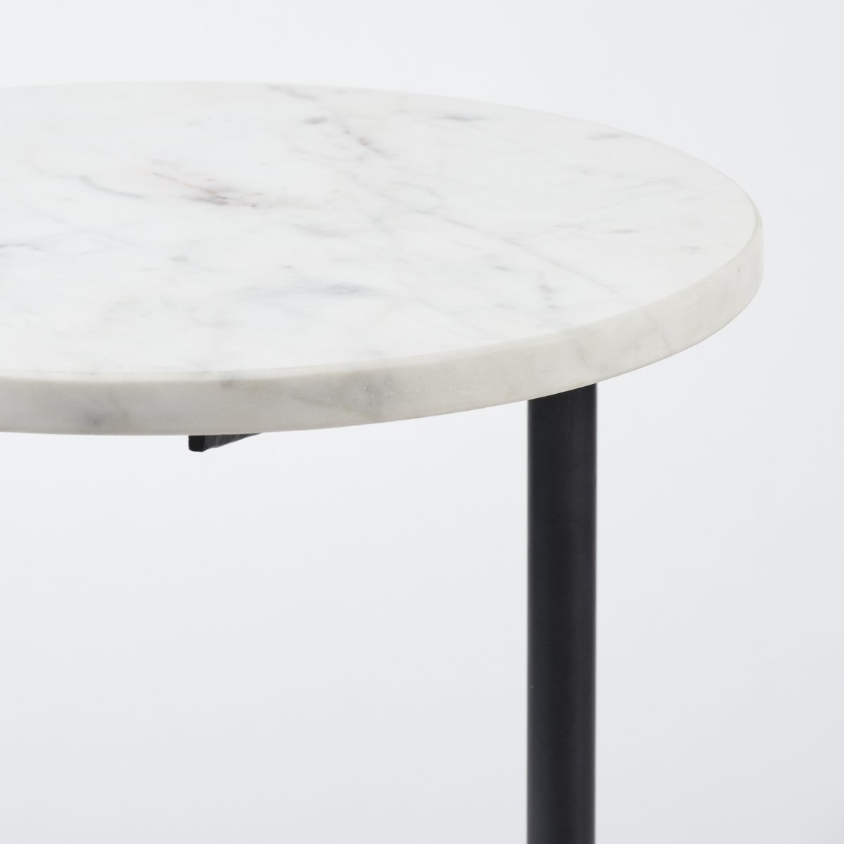 Mercana Ballatine White Marble Top Accent Table