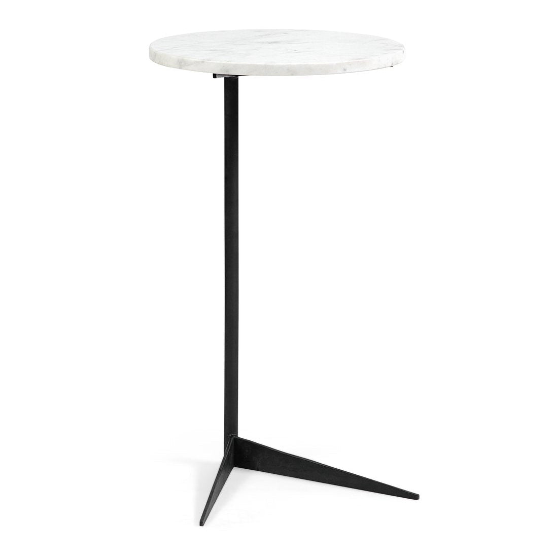 Mercana Ballatine White Marble Top Accent Table