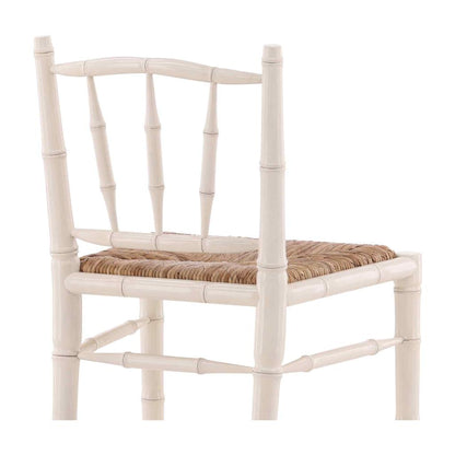 Bamboo Handwoven Rush Seat Counter Stool